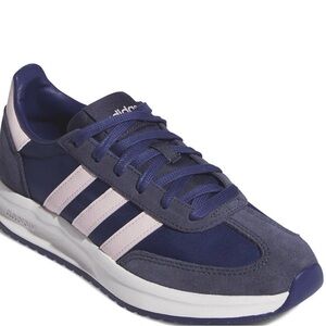 adidas Women's Navy and Light Pink Retro Running Sneakers